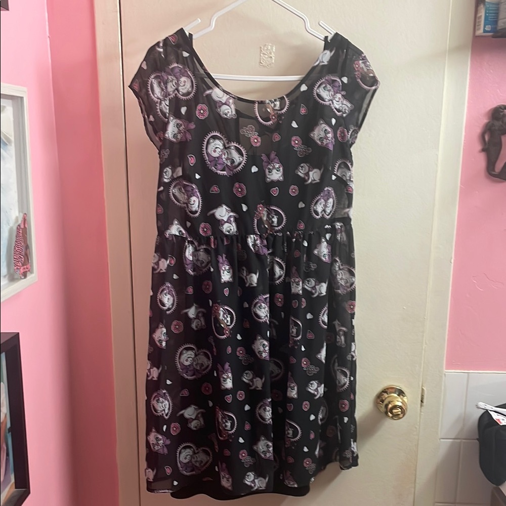 Hell Bunny Cats In Love Babydoll Dress